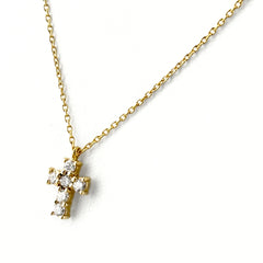 ヴァンドーム青山 クロスモチーフ デザインネックレス ネックレス K18 ダイヤモンド レディース ブランドジュエリー 【中古】brjwl