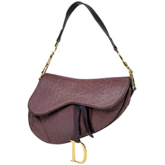 クリスチャンディオール サドルバッグ ショルダーバッグ オーストリッチ レディース ブランドバッグ・小物 【中古】brbag