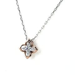 メレダイヤ デザインネックレス ネックレス Pt900 Pt850 K18 レディース ノンブランドジュエリー 【中古】nbjwl