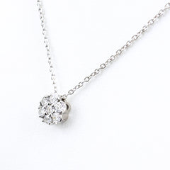 ポンテヴェキオ フラワーモチーフ デザインネックレス ネックレス K18 ダイヤモンド レディース ブランドジュエリー 【中古】brjwl