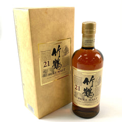 ニッカ 竹鶴 21年 ピュアモルト 700ml 国産ウイスキー 酒 【古酒】liqbb【東京都内限定お届け】