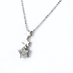 スターモチーフ デザインネックレス ネックレス K18 750 ダイヤモンド レディース ノンブランドジュエリー 【中古】nbjwl