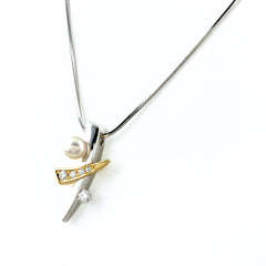 ポーラ パール デザインネックレス ネックレス Pt900 750 パール レディース ブランドジュエリー 【中古】brjwl