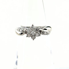 メレダイヤ デザインリング リング 11号 Pt900 ダイヤモンド レディース ノンブランドジュエリー 【中古】nbjwl