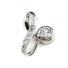 ダイヤモンド デザインペンダントトップ ペンダントトップ Pt900 ダイヤモンド ダイヤモンド レディース ノンブランドジュエリー 【中古】nbjwl