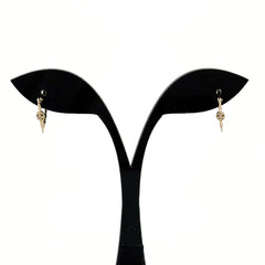 アガット メレダイヤ デザインピアス ピアス K10 ダイヤモンド レディース ブランドジュエリー 【中古】brjwl