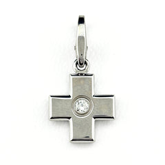 カルティエ クロスチャーム ペンダントトップ 750 ダイヤモンド レディース ブランドジュエリー 【中古】brjwl