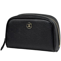 シャネル ココボタン ポーチ 化粧ポーチ レザー レディース ブランドバッグ・小物 【中古】brbag