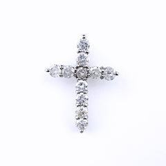 クロスモチーフ ペンダントトップ ペンダントトップ Pt900 ダイヤモンド レディース ノンブランドジュエリー 【中古】nbjwl