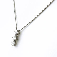 ヴァンドーム青山 メレダイヤ デザインネックレス ネックレス Pt950 Pt850 ダイヤモンド レディース ブランドジュエリー 【中古】brjwl