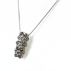 フラワーモチーフ デザインネックレス ネックレス Pt900 Pt850 ダイヤモンド レディース ノンブランドジュエリー 【中古】nbjwl
