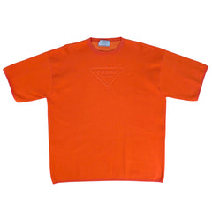 プラダ ロゴ 半袖ニット トップス ニット 綿 レーヨン ポリアミド レディース ブランドアパレル 【中古】brapp