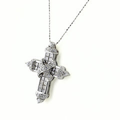 レエッセンシャル ダイヤモンド ネックレス K18 WG 1.35ct/0.40ct レディース ブランドジュエリー 【中古】brjwl