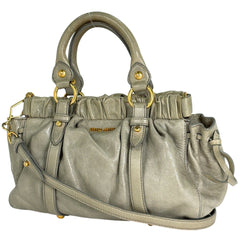 ミュウ ミュウ ロゴ ハンドバッグ ハンドバッグ レザー レディース ブランドバッグ・小物 【中古】brbag