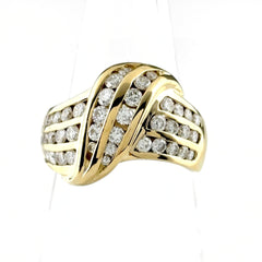 メレダイヤ デザインリング リング 11.5号 K18 ダイヤモンド レディース ノンブランドジュエリー 【中古】nbjwl