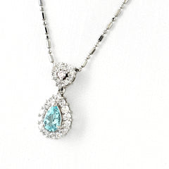 パライバトルマリン デザインネックレス ネックレス Pt900 Pt850 パライバトルマリン レディース ノンブランドジュエリー 【中古】nbjwl