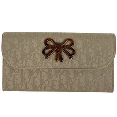 クリスチャンディオール トロッター柄 二つ折り 長財布 キャンバス レディース ブランドバッグ・小物 【中古】brbag