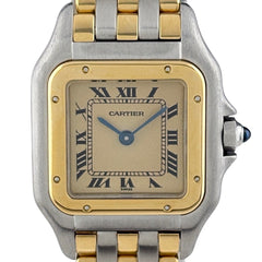カルティエ パンテール SM 3ロウ W25029B8 腕時計 SS YG クォーツ アイボリー系 レディース 時計 【中古】wtcbb