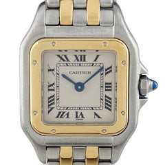 カルティエ パンテール SM 2ロウ W25029B6 腕時計 SS YG クォーツ アイボリー系 レディース 時計 【中古】【保証書】wtcbb