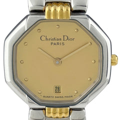 クリスチャンディオール 腕時計 オクタゴン D48-203-1 SS GP クォーツ ゴールド レディース 時計 【中古】wtcbb