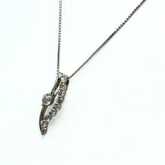 ダイヤモンド ネックレス Pt900 Pt850 ダイヤモンド レディース ノンブランドジュエリー 【中古】nbjwl