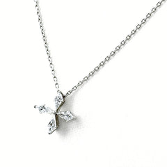 ミキモト メレダイヤ デザインネックレス ネックレス Pt850 K18 ダイヤモンド レディース ブランドジュエリー 【中古】brjwl