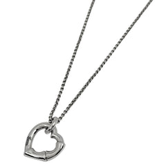 グッチ オープンハート ネックレス シルバー925 レディース ブランドアクセサリー 【中古】bracc