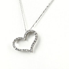 ポンテヴェキオ ハートモチーフ ネックレス 750 ダイヤモンド レディース ブランドジュエリー 【中古】brjwl