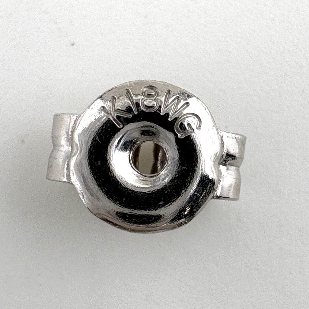 ハートモチーフ デザインピアス ピアス K18 WG ダイヤモンド
