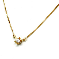 メレダイヤ デザインネックレス ネックレス K18 ダイヤモンド レディース ノンブランドジュエリー 【中古】nbjwl