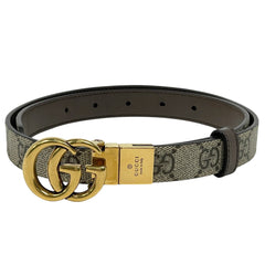 グッチ GGマーモント リバーシブル スリムベルト コーティングキャンバス レザー レディース ブランドバッグ・小物 【中古】brbag