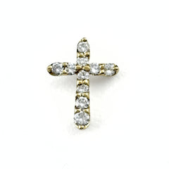 クロスモチーフ ペンダントトップ ペンダントトップ K18 ダイヤモンド レディース ノンブランドジュエリー 【中古】nbjwl