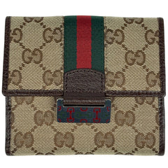 グッチ ホースビット 二つ折り財布 二つ折り財布 GGキャンバス レディース ブランドバッグ・小物 【中古】brbag