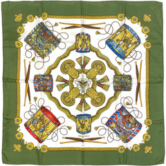 エルメス カレ90 LES TAMBOURS スカーフ シルク レディース ブランドバッグ・小物 【中古】brbag