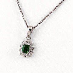 エメラルド デザインネックレス ネックレス Pt900 Pt850 エメラルド レディース ノンブランドジュエリー 【中古】nbjwl