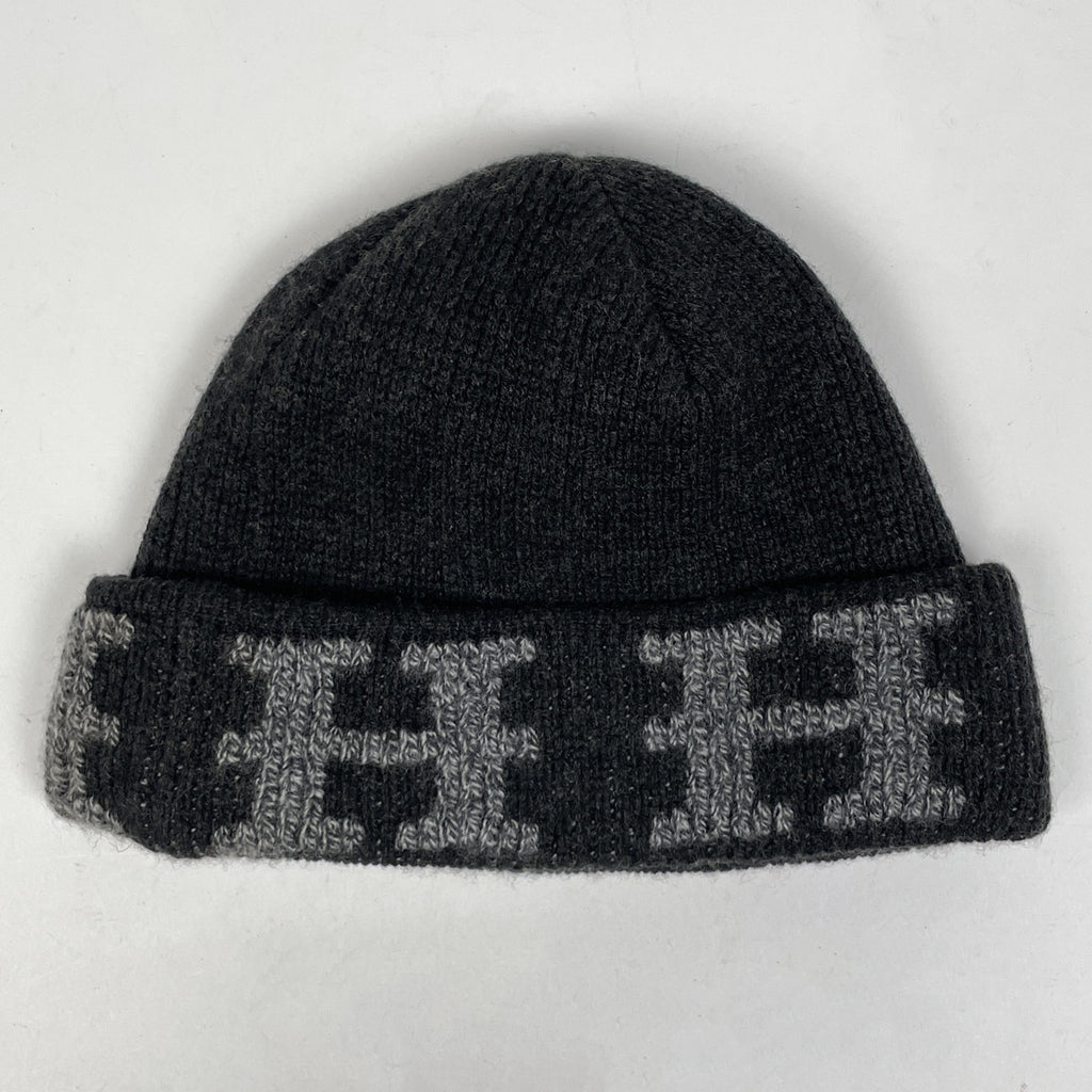 エルメス Hロゴ ニットキャップ 帽子 カシミヤ レディース ブランド