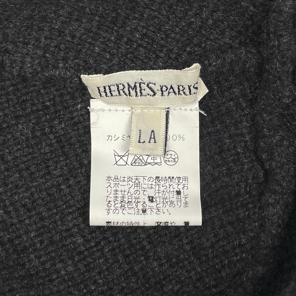 エルメス Hロゴ ニットキャップ 帽子 カシミヤ レディース ブランド