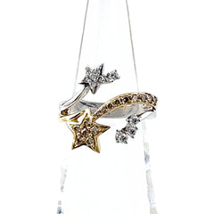 GSTV YG K18 ダイヤモンド リング 7号 0.30ct スターモチーフ レディース ブランドジュエリー 中古 brjwl