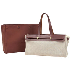 エルメス エールバッグ カバスMM トートバッグ トワルアッシュ □F レディース ブランドバッグ・小物 【中古】brbag