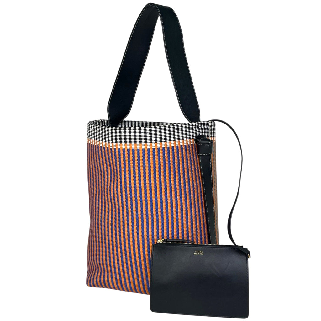 CELINE ツイステッドカバ セリーヌ ツイステッド カバ スモール ショルダーバッグ ファブリック