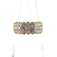 メレダイヤ デザインリング リング 12号 750 ダイヤモンド レディース ノンブランドジュエリー 【中古】nbjwl