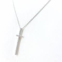 ミキモト クロスモチーフ デザインネックレス ネックレス K18 ダイヤモンド レディース ブランドジュエリー 【中古】brjwl