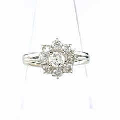 メレダイヤ デザインリング リング 12号 Pt900 ダイヤモンド レディース ノンブランドジュエリー 【中古】nbjwl