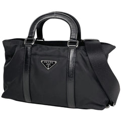 プラダ ロゴプレート ハンドバッグ テスートナイロン BN1052 レディース ブランドバッグ・小物 【中古】brbag