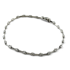 デビアス ライン ブレスレット ブレスレット K18 WG ダイヤモンド レディース ブランドジュエリー 【中古】brjwl