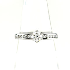 ティファニー ハーフサークル ダイヤ リング リング 11号 Pt950 ダイヤモンド レディース ブランドジュエリー 【中古】brjwl