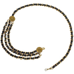 シャネル ココマーク チェーン ベルト GP レザー レディース ブランドバッグ・小物 【中古】brbag