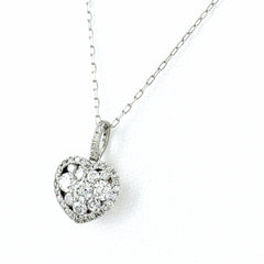 メレダイヤ デザインネックレス ネックレス Pt850 Pt900 ダイヤモンド レディース ノンブランドジュエリー 【中古】nbjwl