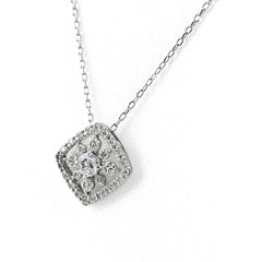 フラワーモチーフ デザインネックレス ネックレス Pt950 Pt850 ダイヤモンド レディース ノンブランドジュエリー 【中古】nbjwl