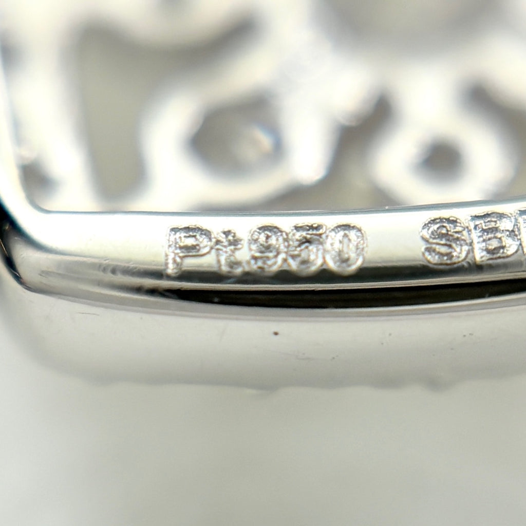 フラワーモチーフ デザインネックレス ネックレス Pt950 Pt850